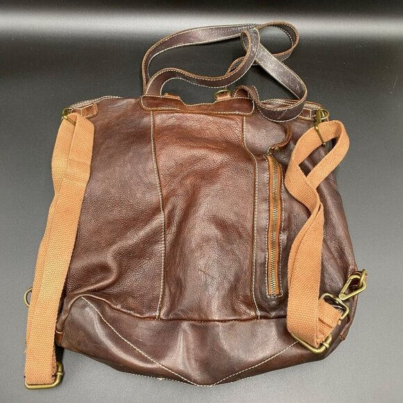 Costanza Rota Made in Italy Genuine Leather Brown Backpack - Picture 3 of 10